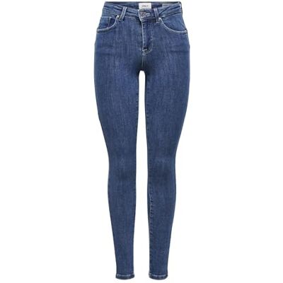 ONLY Dam Onlpower Mid Push Up Sk Jea Rea3223 Noos jeans, Mörkblå denim, XS ONLY Dam Onlpower Mid Push Up Sk Jea Rea3223 Noos jeans, Mörkblå denim, XS