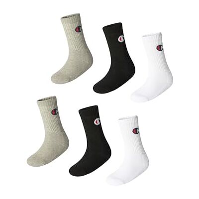 Champion Unisex strumpor (6-pack), Ljusgrå melange/vit/svart, 31-34 Champion Unisex strumpor (6-pack), Ljusgrå melange/vit/svart, 31-34