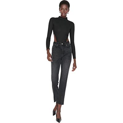 Trendyol Bootcut & utsvängda jeans, dam, svart, 38, Svart, 64 SE Trendyol Bootcut & utsvängda jeans, dam, svart, 38, Svart, 64 SE