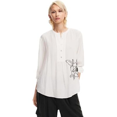 Desigual BLUS_Nagasaki, 1001 Crudo, L, Vit, L Desigual BLUS_Nagasaki, 1001 Crudo, L, Vit, L