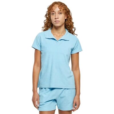 Urban Classics Dampikétröja dam handduk polo t-shirt balticblue XXL, Balticblue, XXL Urban Classics Dampikétröja dam handduk polo t-shirt balticblue XXL, Balticblue, XXL