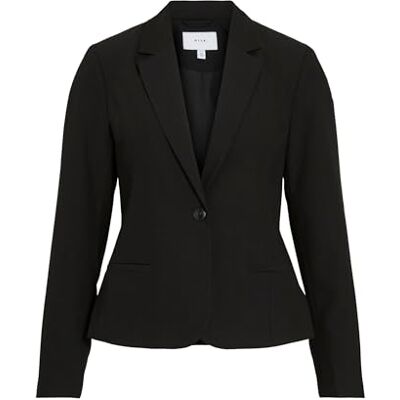 Vila Visiffe Fitted L/S Blazer, Svart skönhet, 34 Vila Visiffe Fitted L/S Blazer, Svart skönhet, 34