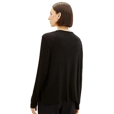 TOM TAILOR dam basic sommar kofta, 29999 Svart, 3XL TOM TAILOR dam basic sommar kofta, 29999 Svart, 3XL