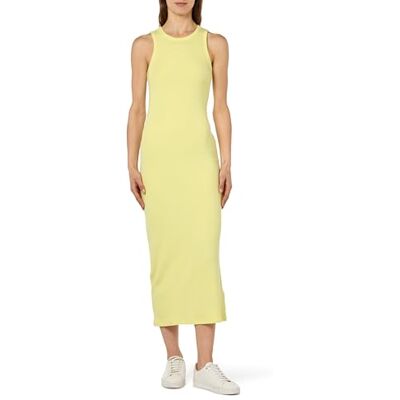 Tommy Hilfiger Dam smal 5 x 2 rib MIDI klänning NS gul tulpan L, Gul tulpan, L Tommy Hilfiger Dam smal 5 x 2 rib MIDI klänning NS gul tulpan L, Gul tulpan, L