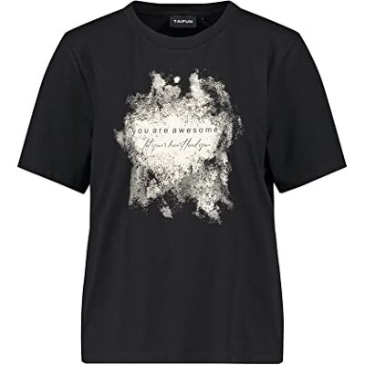 Taifun Dam 271053-16414 T-Shirt, svart mönstrad, 34 Taifun Dam 271053-16414 T-Shirt, svart mönstrad, 34