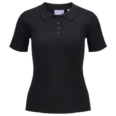 JJXX JACK & JONES dam Jxhadley snäva Ss Polo Knit Noos, svart, M JJXX JACK & JONES dam Jxhadley snäva Ss Polo Knit Noos, svart, M