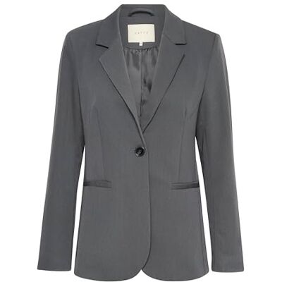 KAFFE Dam Blazer Single Breasted Notch Lapel Regular Fit Jetted Pockets, Svart oyster, 40 KAFFE Dam Blazer Single Breasted Notch Lapel Regular Fit Jetted Pockets, Svart oyster, 40