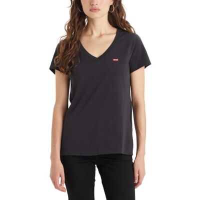 Levi's Perfect V-Neck T-Shirt dam, Caviar, XS Levi's Perfect V-Neck T-Shirt dam, Caviar, XS