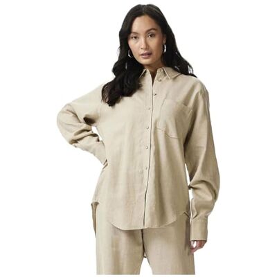 YAS flaxy Ls linne skjorta Noos, Björk, XL YAS flaxy Ls linne skjorta Noos, Björk, XL