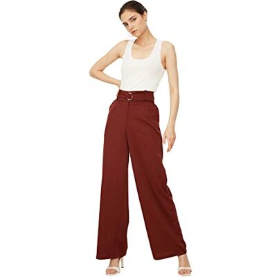 Trendyol Dam Brown Plenty of Byxor byxor, L Trendyol Dam Brown Plenty of Byxor byxor, L
