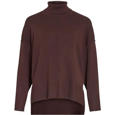 Vila VIOSTRIA Roll NECK L/S stickad topp NOOS, Kaffeböna, S Vila VIOSTRIA Roll NECK L/S stickad topp NOOS, Kaffeböna, S