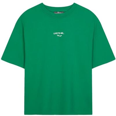 LTB Jeans dam t-shirt tillverkad av bomull normal – storlek L, Grön, L LTB Jeans dam t-shirt tillverkad av bomull normal – storlek L, Grön, L