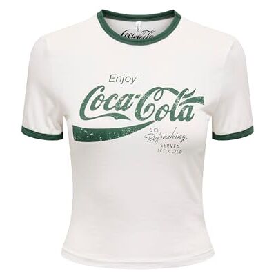 ONLY Onlcoca Cola Life S/S Short Top Box JRS, Molndansare, XS ONLY Onlcoca Cola Life S/S Short Top Box JRS, Molndansare, XS