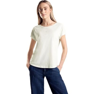 Street One T-shirt med förfining, Mjuk moss grön, 36 Street One T-shirt med förfining, Mjuk moss grön, 36
