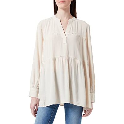TOM TAILOR Damer Blus med volang 1030335, 10336 Light Cashew Beige, 32 TOM TAILOR Damer Blus med volang 1030335, 10336 Light Cashew Beige, 32