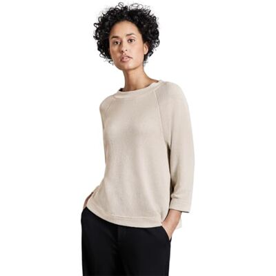 Street One Stickad look skjorta, Slät sand beige, 42 Street One Stickad look skjorta, Slät sand beige, 42