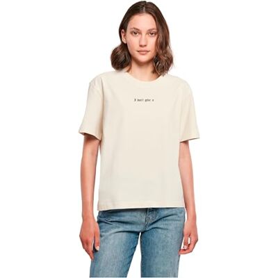 dam-t-shirt I Don't Give A Tee, avslappnad t-shirt med ryggtryck, normal passform, tryckt t-shirt, bomull, Vit, 3XL dam-t-shirt I Don't Give A Tee, avslappnad t-shirt med ryggtryck, normal passform, tryckt t-shirt, bomull, Vit, 3XL