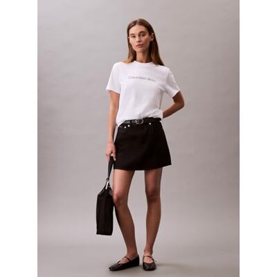 Calvin jeans dam A- INST. Logo Classic TEE SS LV047C912G grafiska t-shirts, vit (lysande vit), S, Vit (lysande vit), S Calvin jeans dam A- INST. Logo Classic TEE SS LV047C912G grafiska t-shirts, vit (lysande vit), S, Vit (lysande vit), S