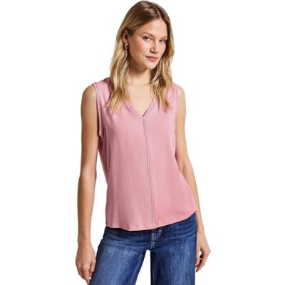 Street One Damtröja topp med virkade detaljer, Blush Peach, 40 Street One Damtröja topp med virkade detaljer, Blush Peach, 40