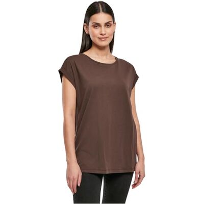 Urban Classics Kvinnor med korta ärmar T-shirt, 100% ekologisk bomull, Finns i Olika Levande och Plus Size Färger, Brun (Brown), 4XL Urban Classics Kvinnor med korta ärmar T-shirt, 100% ekologisk bomull, Finns i Olika Levande och Plus Size Färger, Brun (Brown), 4XL