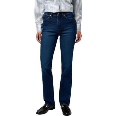 Wrangler raka jeans för kvinnor, posh parade, 27W / 32L Wrangler raka jeans för kvinnor, posh parade, 27W / 32L