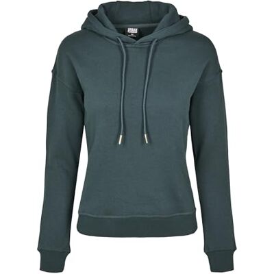 Urban Classics Ladies Hoody Huvtröja för kvinnor grön basics, Casual Wear, Streetwear, Flaskgrön, XXL plus size Urban Classics Ladies Hoody Huvtröja för kvinnor grön basics, Casual Wear, Streetwear, Flaskgrön, XXL plus size