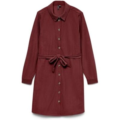 VERO MODA Vmelly L/S kort skjorta klänning WVN Ga, syrah, XS VERO MODA Vmelly L/S kort skjorta klänning WVN Ga, syrah, XS