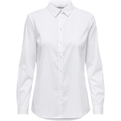 JDY mio L/S tröja WVN Noos damblus, Vitt och blått, 32 JDY mio L/S tröja WVN Noos damblus, Vitt och blått, 32