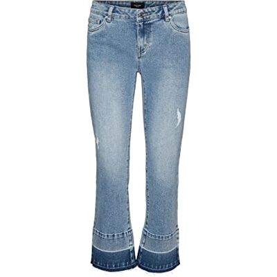 VERO MODA Kvinnors VMSHEILA MR Kick Flare FD Jeans GU3173 byxor, medium blå denim, M/32, Mellanblå denim, 32W x 32L VERO MODA Kvinnors VMSHEILA MR Kick Flare FD Jeans GU3173 byxor, medium blå denim, M/32, Mellanblå denim, 32W x 32L