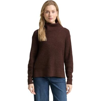 TOM TAILOR damtröja, 39062 – Dark Pecan Brown Melange, 3XL TOM TAILOR damtröja, 39062 – Dark Pecan Brown Melange, 3XL