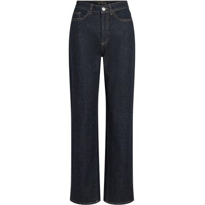 Vila Vikelly Jaf Hw raka jeans Noos, Mörkblå denim, 34W / 32L Vila Vikelly Jaf Hw raka jeans Noos, Mörkblå denim, 34W / 32L