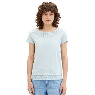 TOM TAILOR Dam 1037487 t-shirt, 30463-Dusty Mint Blue, L, 30463 – Dusty Mint Blue, L TOM TAILOR Dam 1037487 t-shirt, 30463-Dusty Mint Blue, L, 30463 – Dusty Mint Blue, L