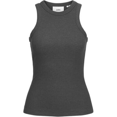 JJXX JACK & JONES Jxforest STR Sl Rib Top JRS Noos linne, Mörkgrå melange, S JJXX JACK & JONES Jxforest STR Sl Rib Top JRS Noos linne, Mörkgrå melange, S