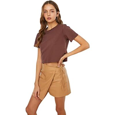 Trendyol Seasonal Fashion Skjorta för kvinnor, Brun, XS Trendyol Seasonal Fashion Skjorta för kvinnor, Brun, XS