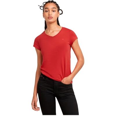 G-STAR RAW Overdyed Eyben Slim V-Neck Top 2.0, Röd (baron D24533-4107-1828), XS G-STAR RAW Overdyed Eyben Slim V-Neck Top 2.0, Röd (baron D24533-4107-1828), XS