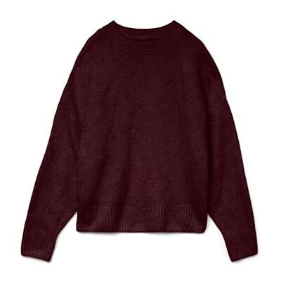 VERO MODA Vmboom Ls O-hals tröja Ga Noos, tawny port, S VERO MODA Vmboom Ls O-hals tröja Ga Noos, tawny port, S