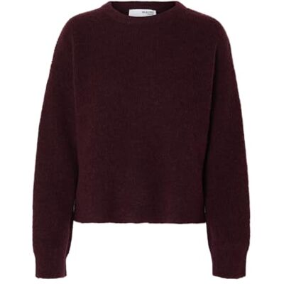 SELECTED FEMME Slfsia Ras Ls Knit New O-Neck Noos, Fig, XXL SELECTED FEMME Slfsia Ras Ls Knit New O-Neck Noos, Fig, XXL