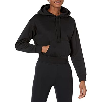 Amazon Essentials damtröja med kort huvtröja (finns i plusstorlek), svart, medium Amazon Essentials damtröja med kort huvtröja (finns i plusstorlek), svart, medium