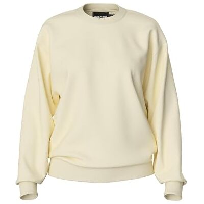 PIECES Damer Pcchilli Ls Loose Sweat Noos Bc sweatshirt, Vitpeppar, L PIECES Damer Pcchilli Ls Loose Sweat Noos Bc sweatshirt, Vitpeppar, L