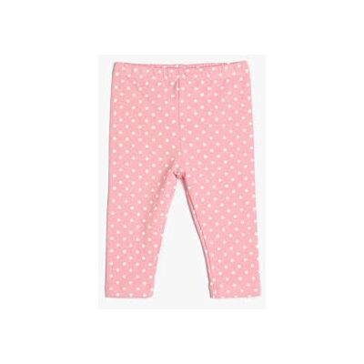 Koton Baybgirls elastisk midja polka-dot bomullsleggings, Rosa design (2d7), 12-18 M�nader Koton Baybgirls elastisk midja polka-dot bomullsleggings, Rosa design (2d7), 12-18 M�nader