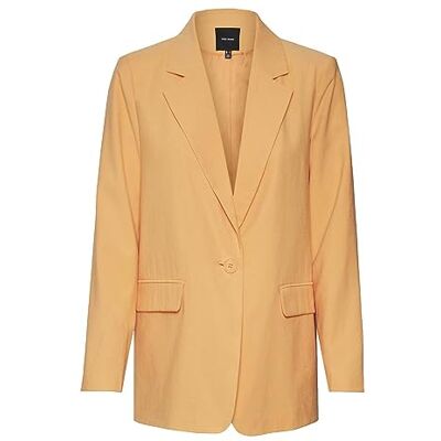 VERO MODA Dam Vmcarmen Ls Loose Noos Blazer, Mock orange, S VERO MODA Dam Vmcarmen Ls Loose Noos Blazer, Mock orange, S