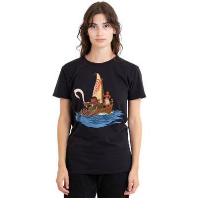 Disney mandarin creative ltd Moana Maui Moana Voyage dam t-shirt, svart, medium, Svart, M Disney mandarin creative ltd Moana Maui Moana Voyage dam t-shirt, svart, medium, Svart, M