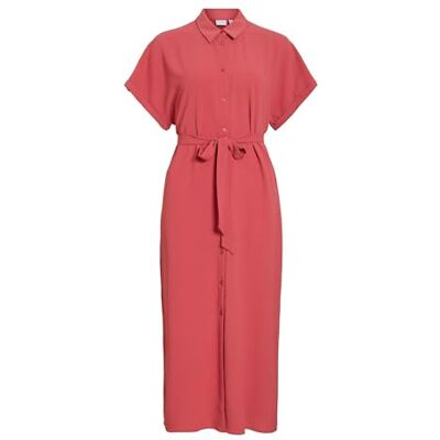 Vila dam Vijaylo S/S Midi Shirt Dress/Tes Vijaylo S/S Midi skjorta klänning/Tes (1-pack) Vila dam Vijaylo S/S Midi Shirt Dress/Tes Vijaylo S/S Midi skjorta klänning/Tes (1-pack)