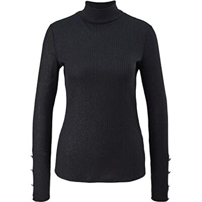 Comma Långärmad T-shirt för kvinnor, svart, 38 SE Comma Långärmad T-shirt för kvinnor, svart, 38 SE