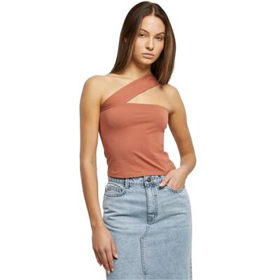 Urban Classics kvinnors damer en rem topp cami-skjorta, Terrakotta, 3XL Urban Classics kvinnors damer en rem topp cami-skjorta, Terrakotta, 3XL