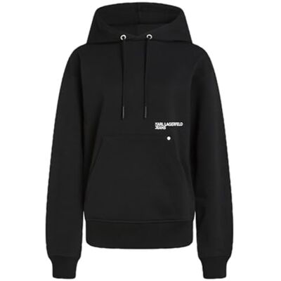 KARL LAGERFELD JEANS , kvinnor, avslappnande färg, grafisk huvtröja, avslappnad passform, svart, S, svart, S KARL LAGERFELD JEANS , kvinnor, avslappnande färg, grafisk huvtröja, avslappnad passform, svart, S, svart, S