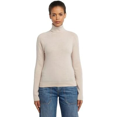 G-STAR 8719965012981 Core Turtle Slim Knit wmn, Vit (Whitebait D27713-b692-1603), S G-STAR 8719965012981 Core Turtle Slim Knit wmn, Vit (Whitebait D27713-b692-1603), S