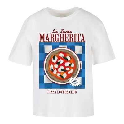 dam T-Shirt Santa Margherita Tee avslappnad t-shirt med fronttryck, oversize passform, tryckt t-shirt, bomull, Vit, XL dam T-Shirt Santa Margherita Tee avslappnad t-shirt med fronttryck, oversize passform, tryckt t-shirt, bomull, Vit, XL