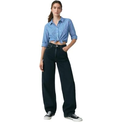 LTB Jeans damskjorta tillverkad av bomull i blå normal – storlek M, blå, M LTB Jeans damskjorta tillverkad av bomull i blå normal – storlek M, blå, M