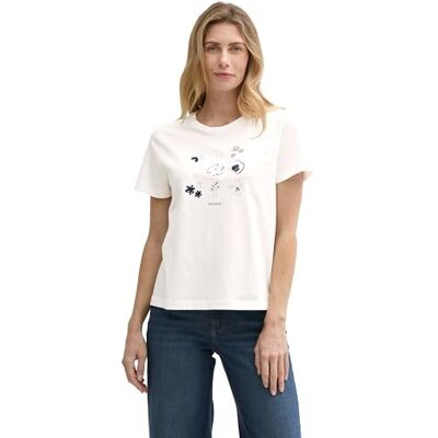 TOM TAILOR Basic T-shirt för kvinnor av ekologisk bomull, 10320 Mjuk klar vit, XXL TOM TAILOR Basic T-shirt för kvinnor av ekologisk bomull, 10320 Mjuk klar vit, XXL